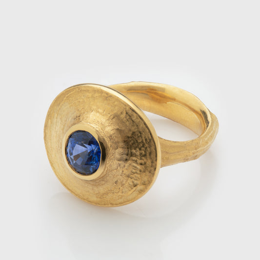 "Golden Wisdom" Sapphire Ring