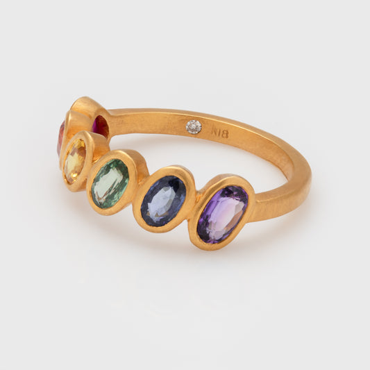 Rainbow Sapphire Ring