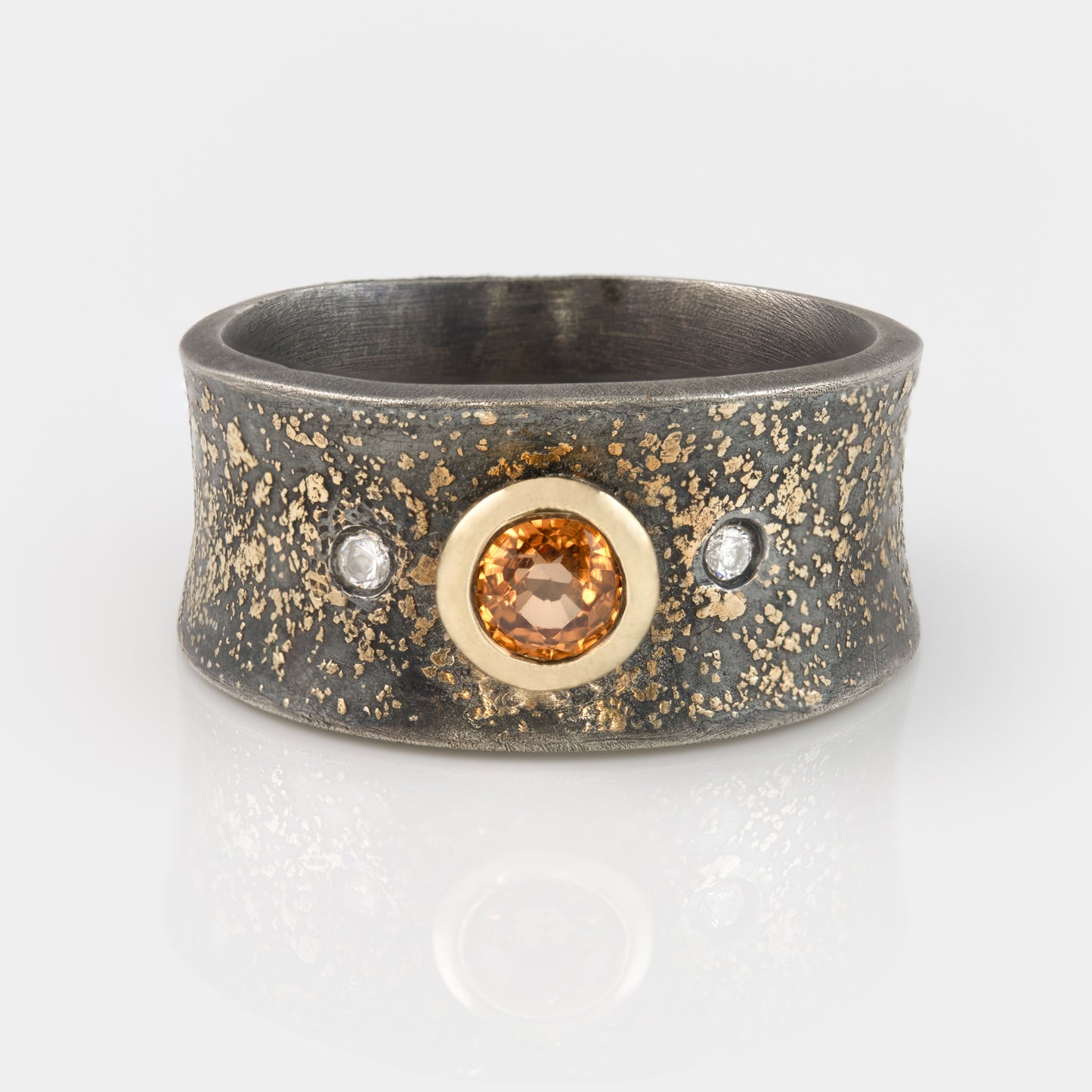 Orange Sapphire Ring
