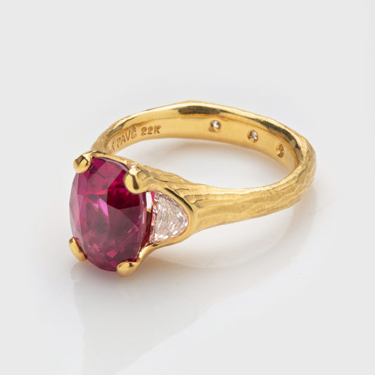 "Love's Ray" Ruby & Diamond Ring