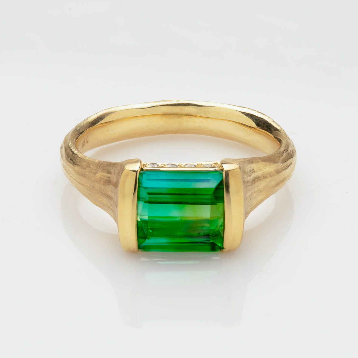Bicolor Tourmaline Ring – Pavé Fine Jewelry Design