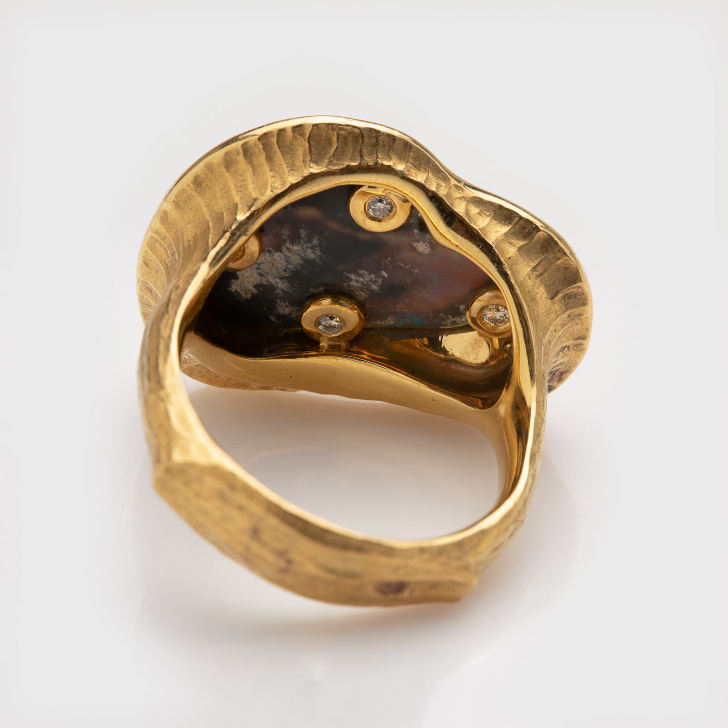 "Heart Throb" Black Opal Ring