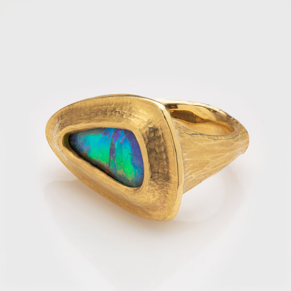 "Sail Away" Boulder Opal Ring