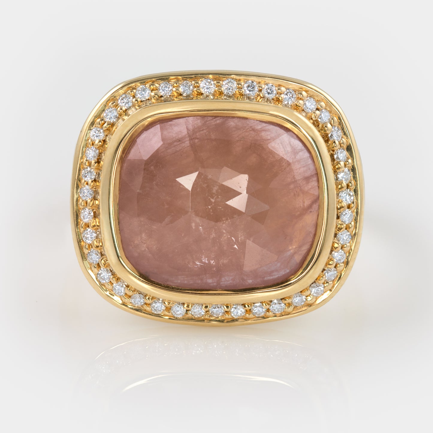 Peach Sapphire Ring