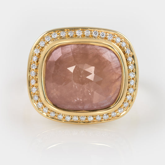 Peach Sapphire Ring