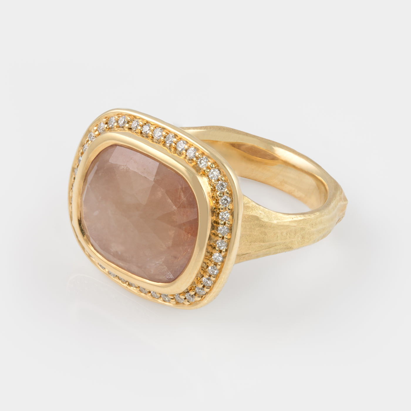 Peach Sapphire Ring