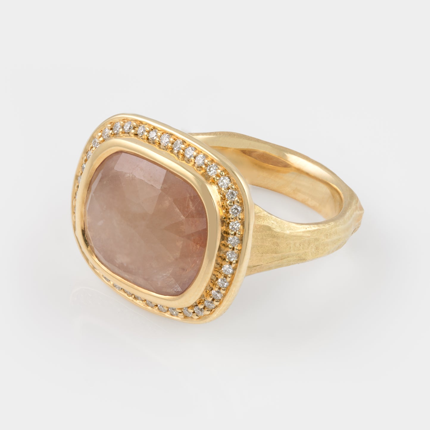 Peach Sapphire Ring
