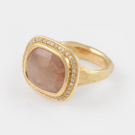 Peach Sapphire Ring