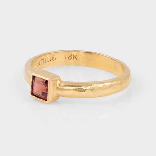 Square Garnet Ring