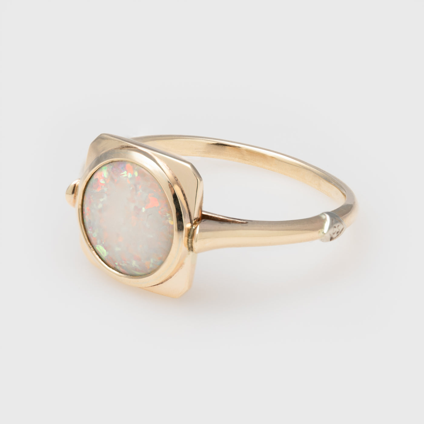 Hand Cut Opal Ring