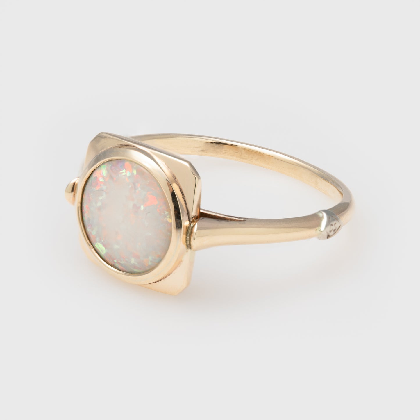 Hand Cut Opal Ring