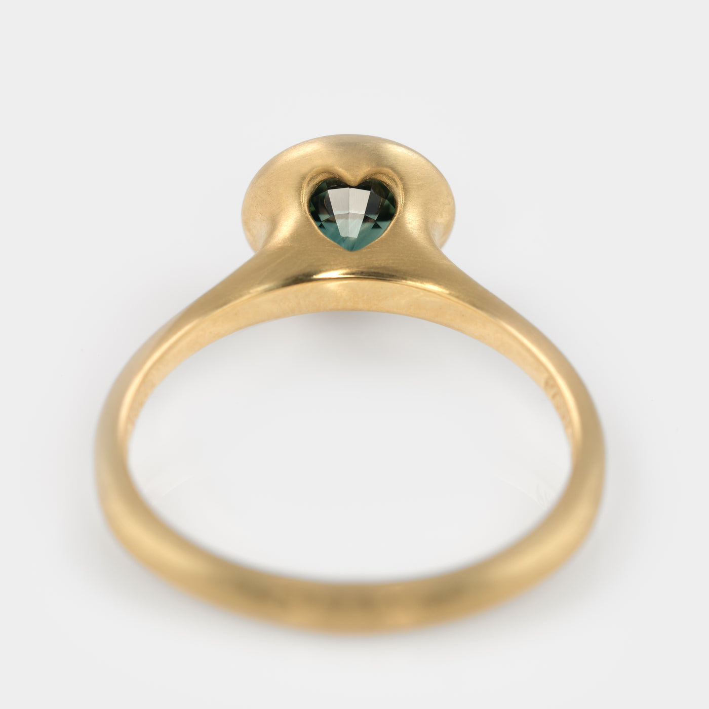 Bezel Set Green Sapphire Ring