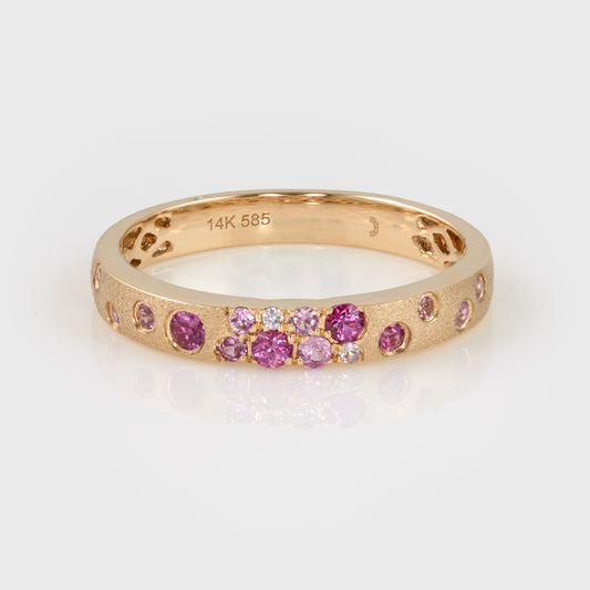 Pink Sapphire Confetti Band