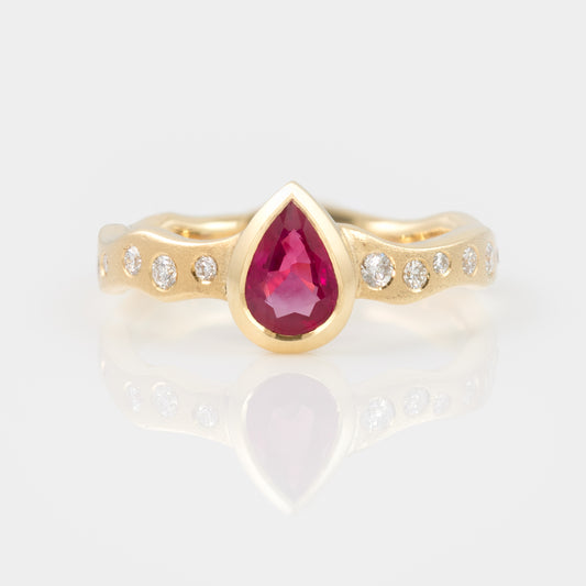 Ruby Wave Ring