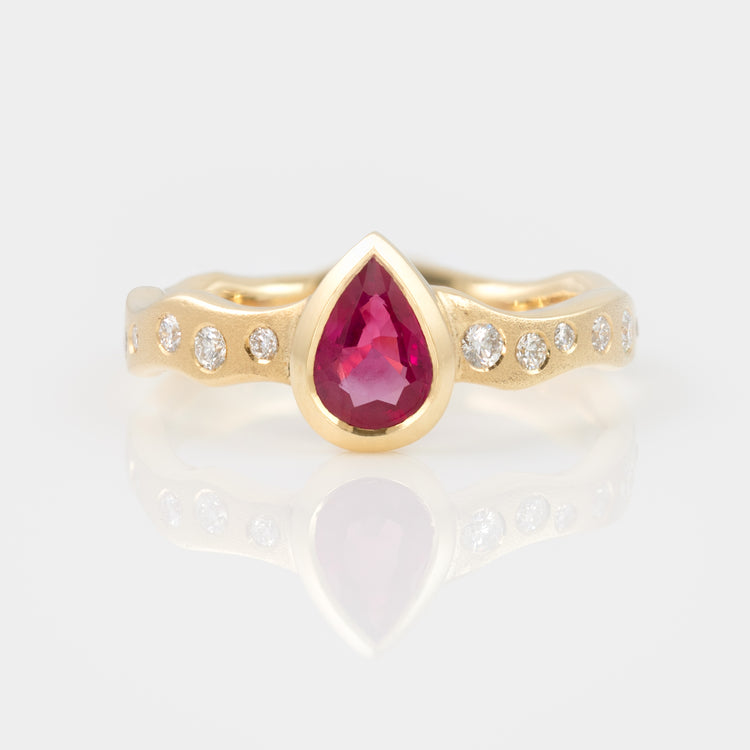Ruby Wave Ring