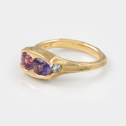 Pink & Purple Sapphire Ring