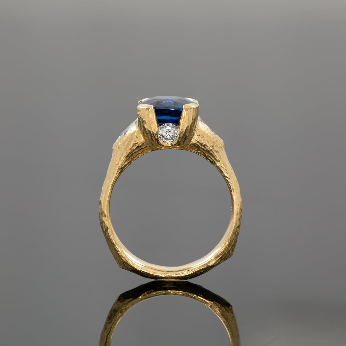 "Blue Beauty" Blue Sapphire and Diamond Ring