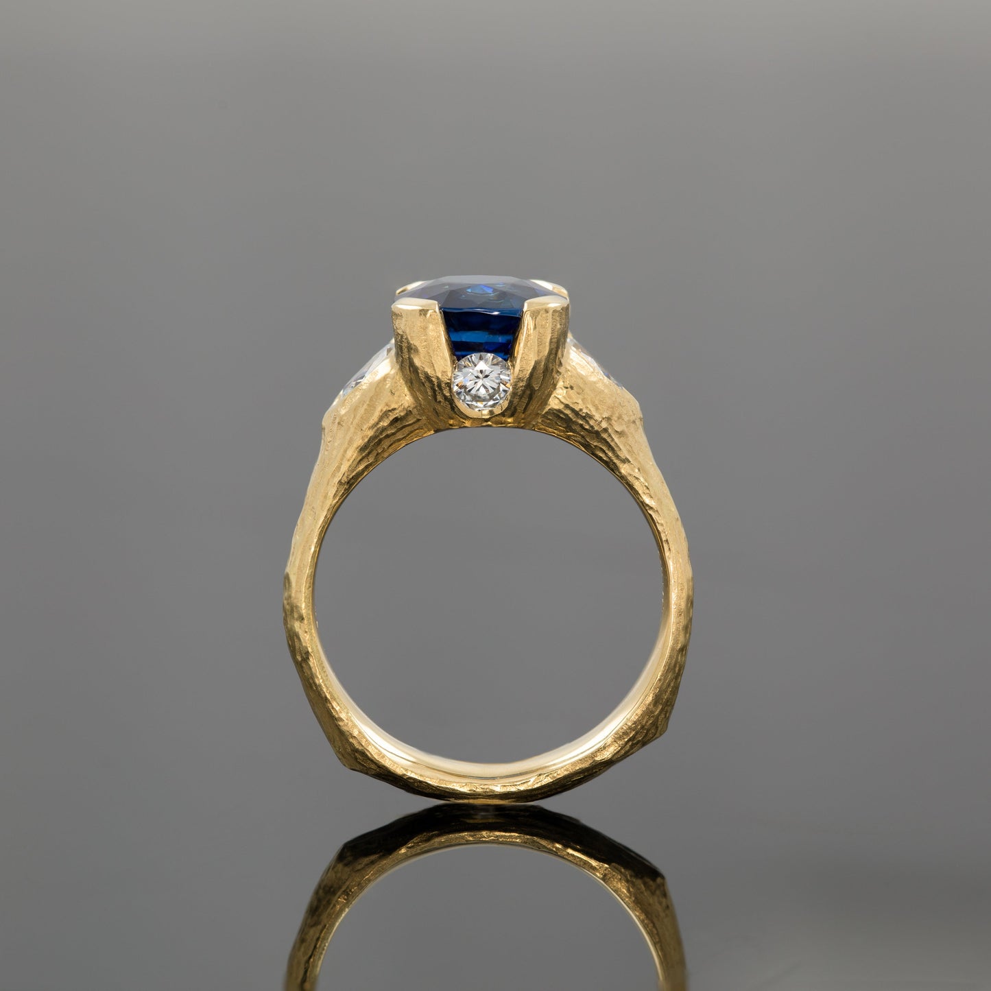 "Blue Beauty" Blue Sapphire and Diamond Ring