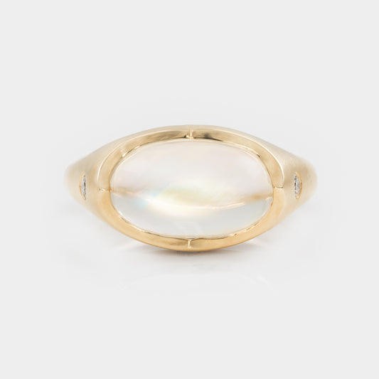 "Twilight Fog" Moonstone Ring