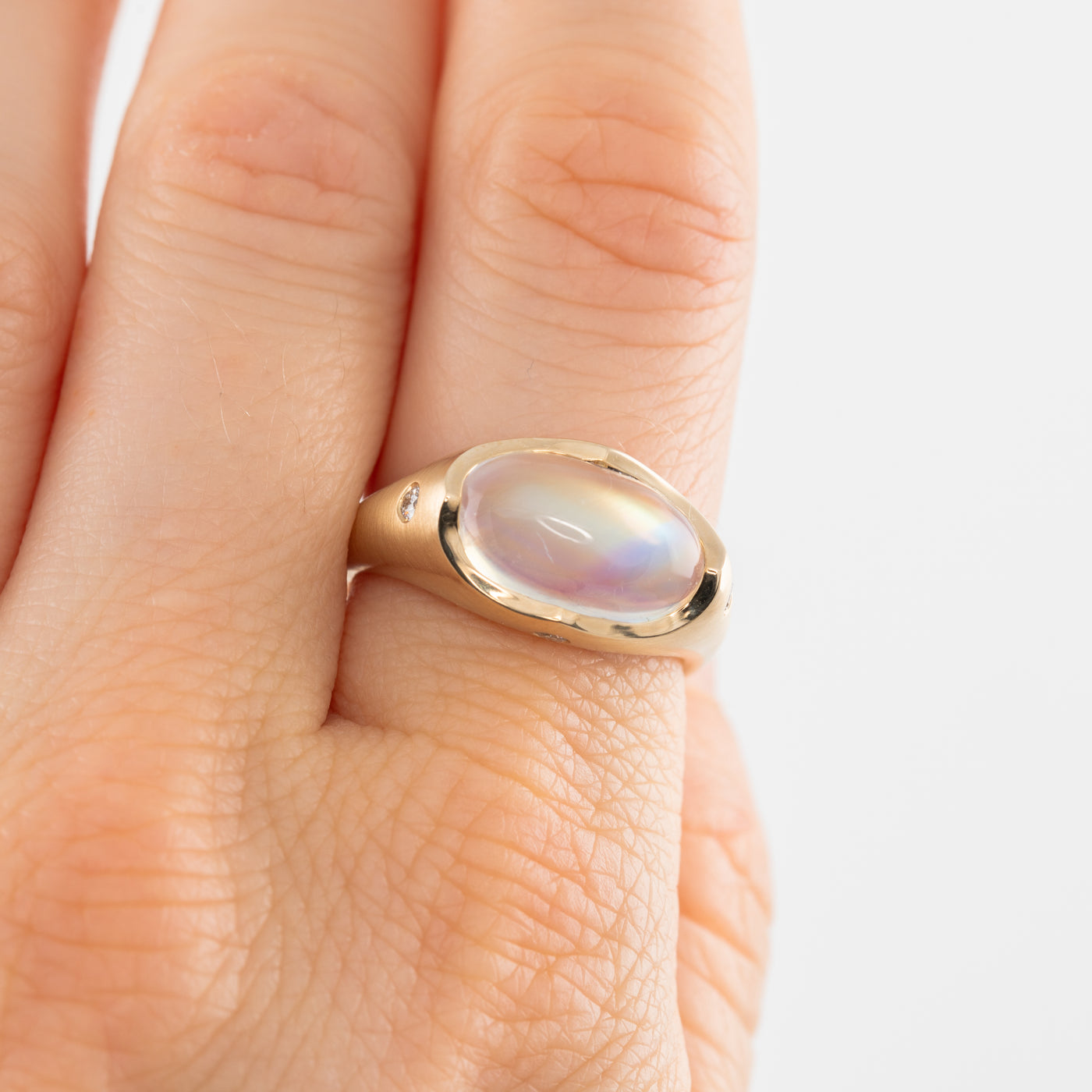 "Twilight Fog" Moonstone Ring