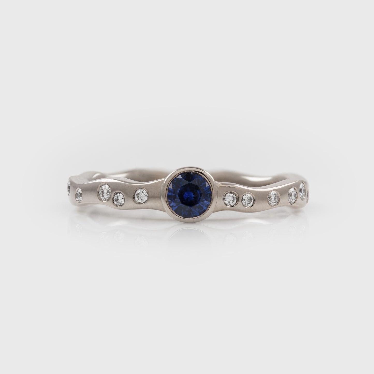 Wave Sapphire Ring