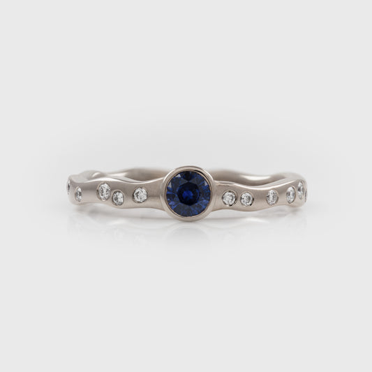 Wave Sapphire Ring