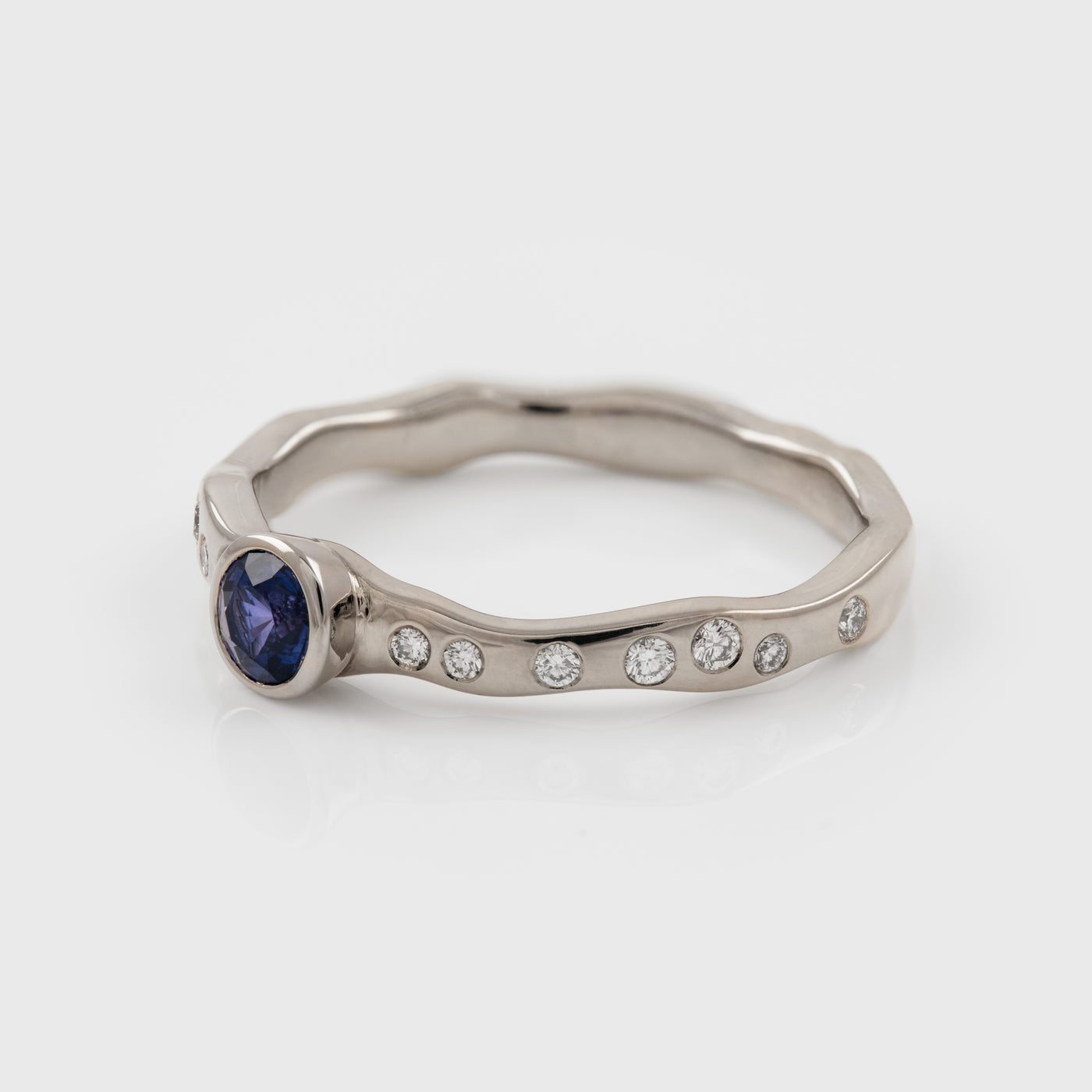 Wave Sapphire Ring