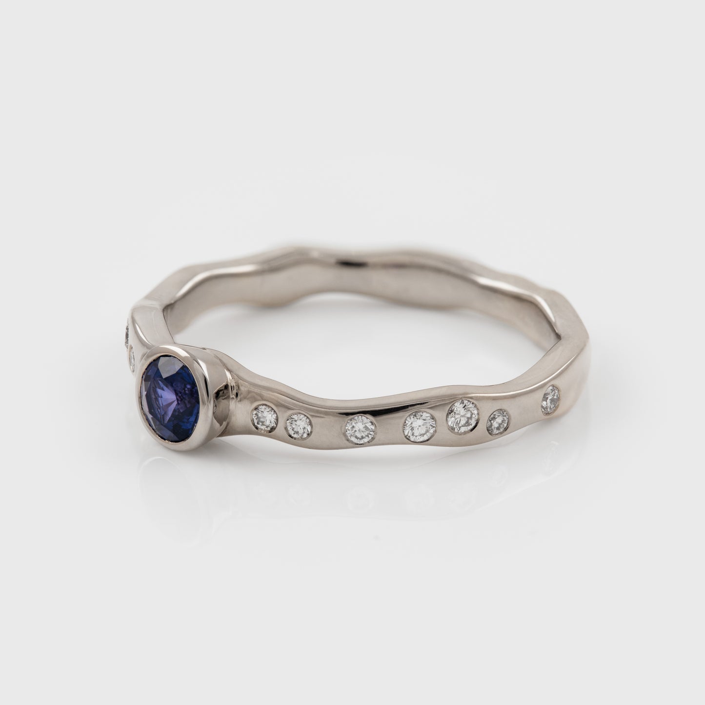 Wave Sapphire Ring