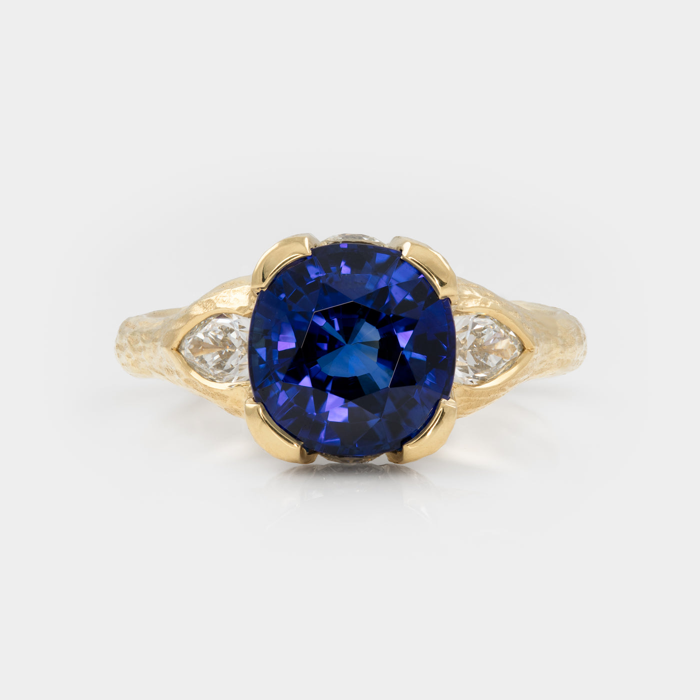 "Blue Beauty" Blue Sapphire and Diamond Ring