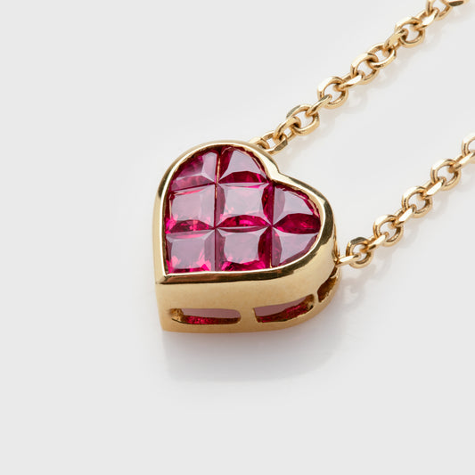Ruby Heart Necklace