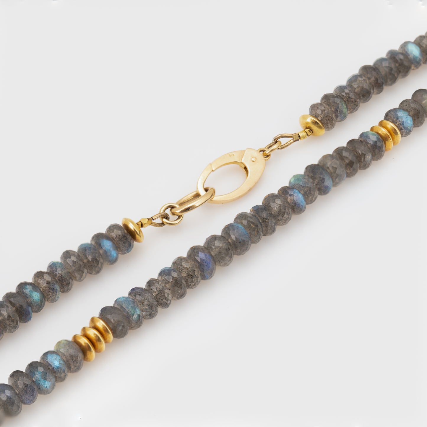 Yellow Gold and Labradorite Necklace