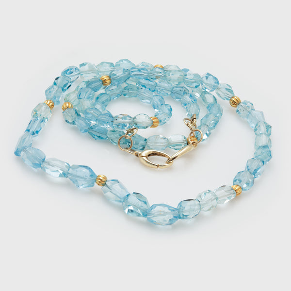 Aquamarine & Gold Necklace