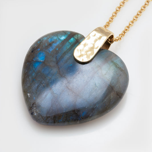 Labradorite Heart Necklace