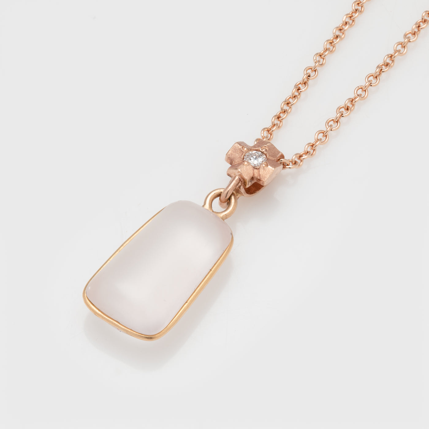 Hand cut Quartz Cabochon Pendant