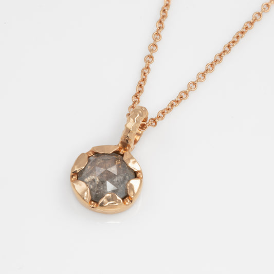Hidden Star Rose Cut Diamond Necklace