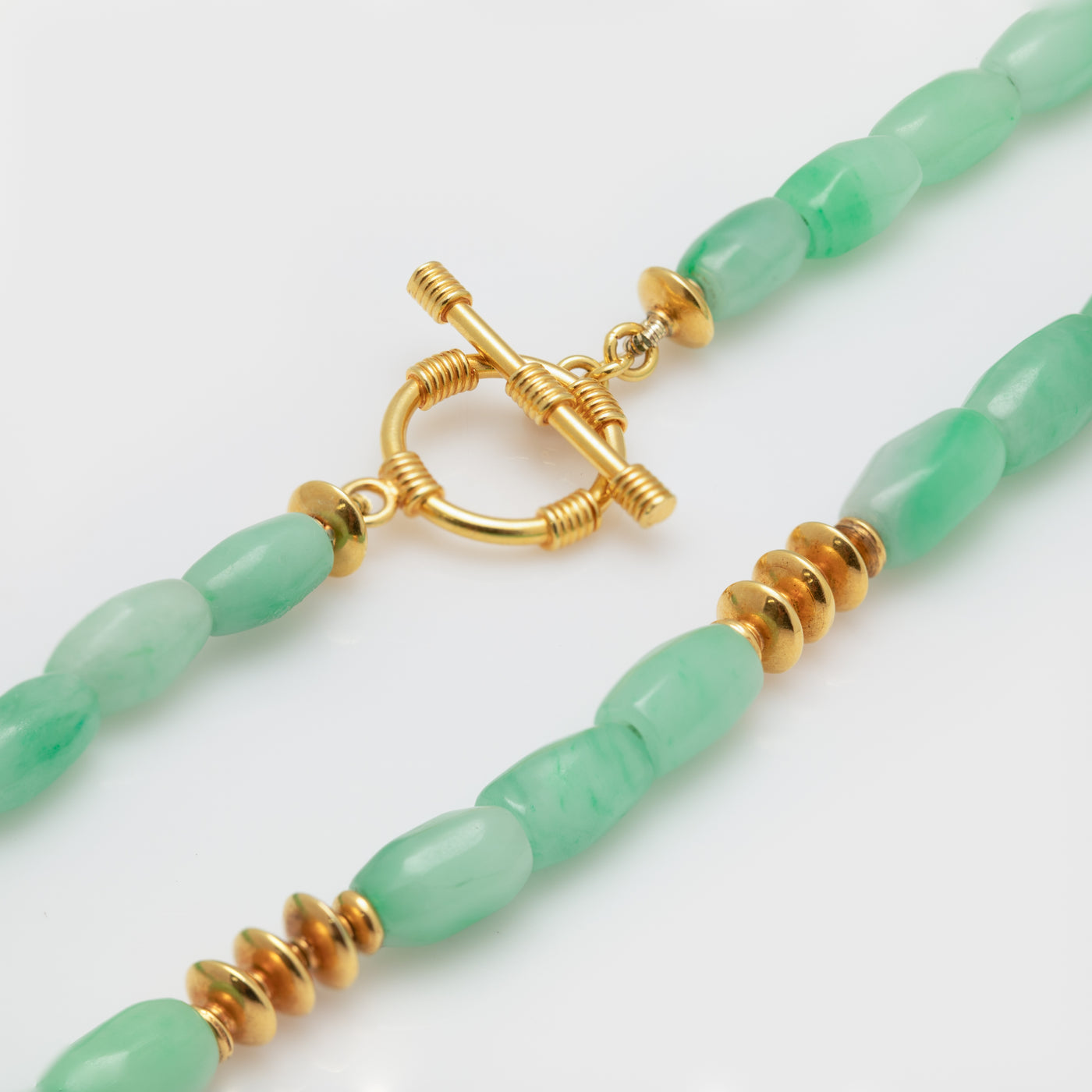 Yellow Gold and Jade Necklace