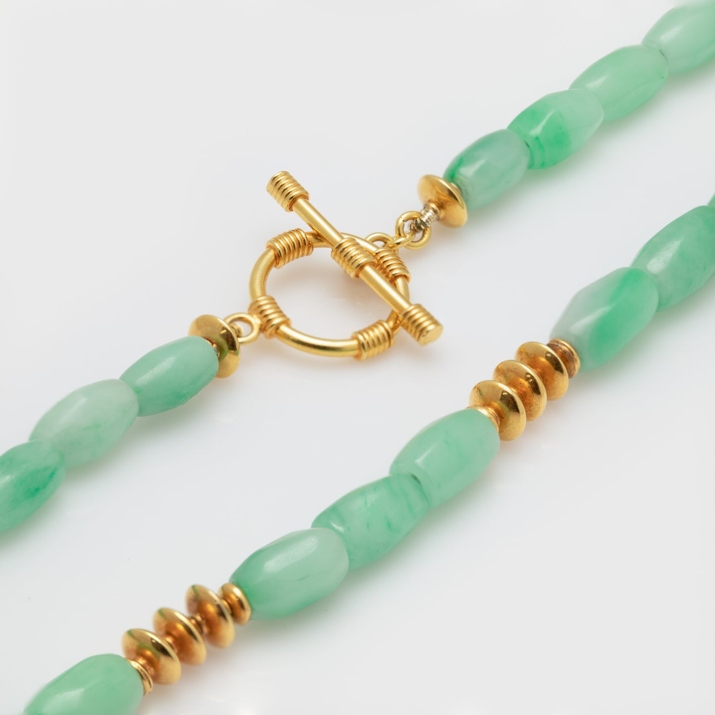 Yellow Gold and Jade Necklace