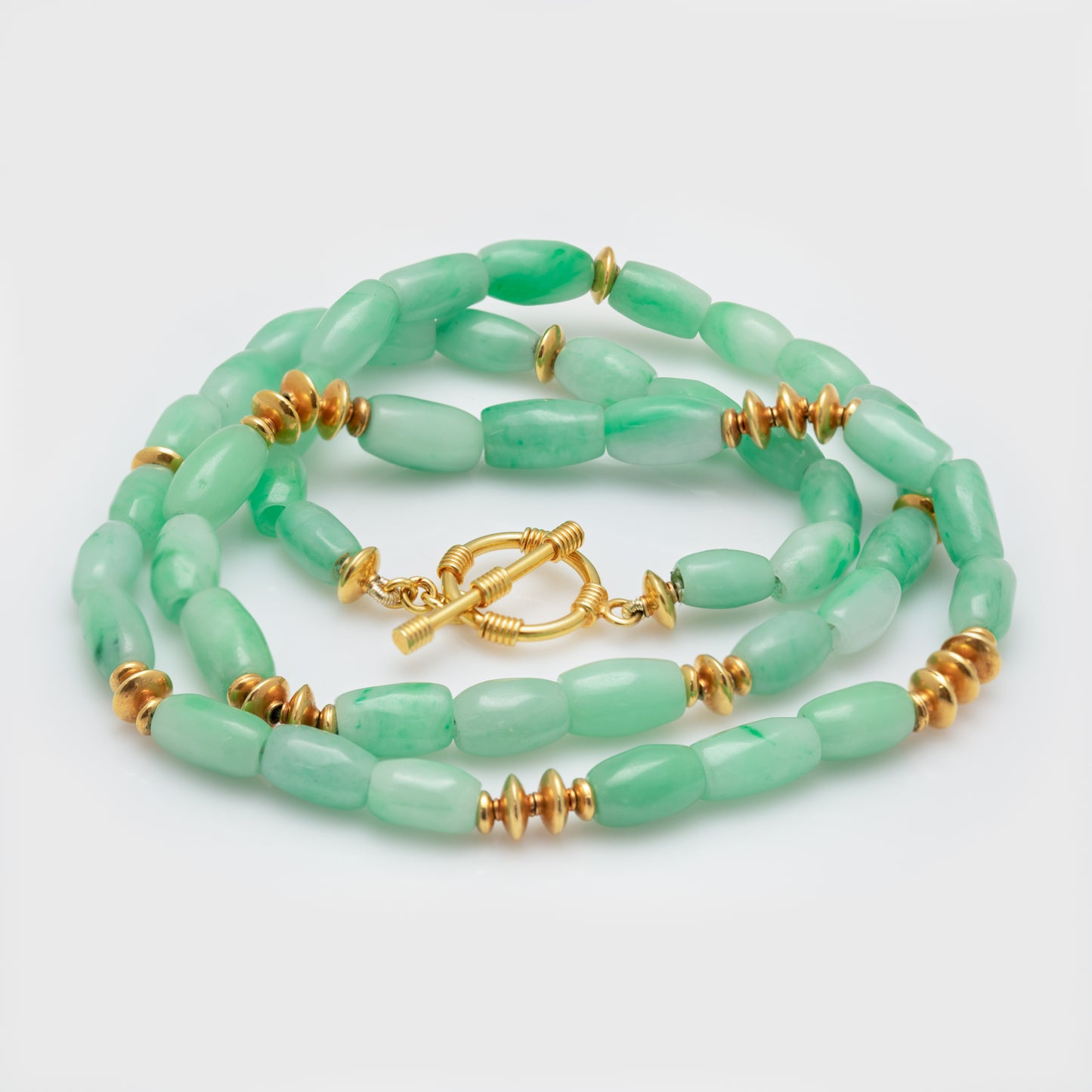Yellow Gold and Jade Necklace