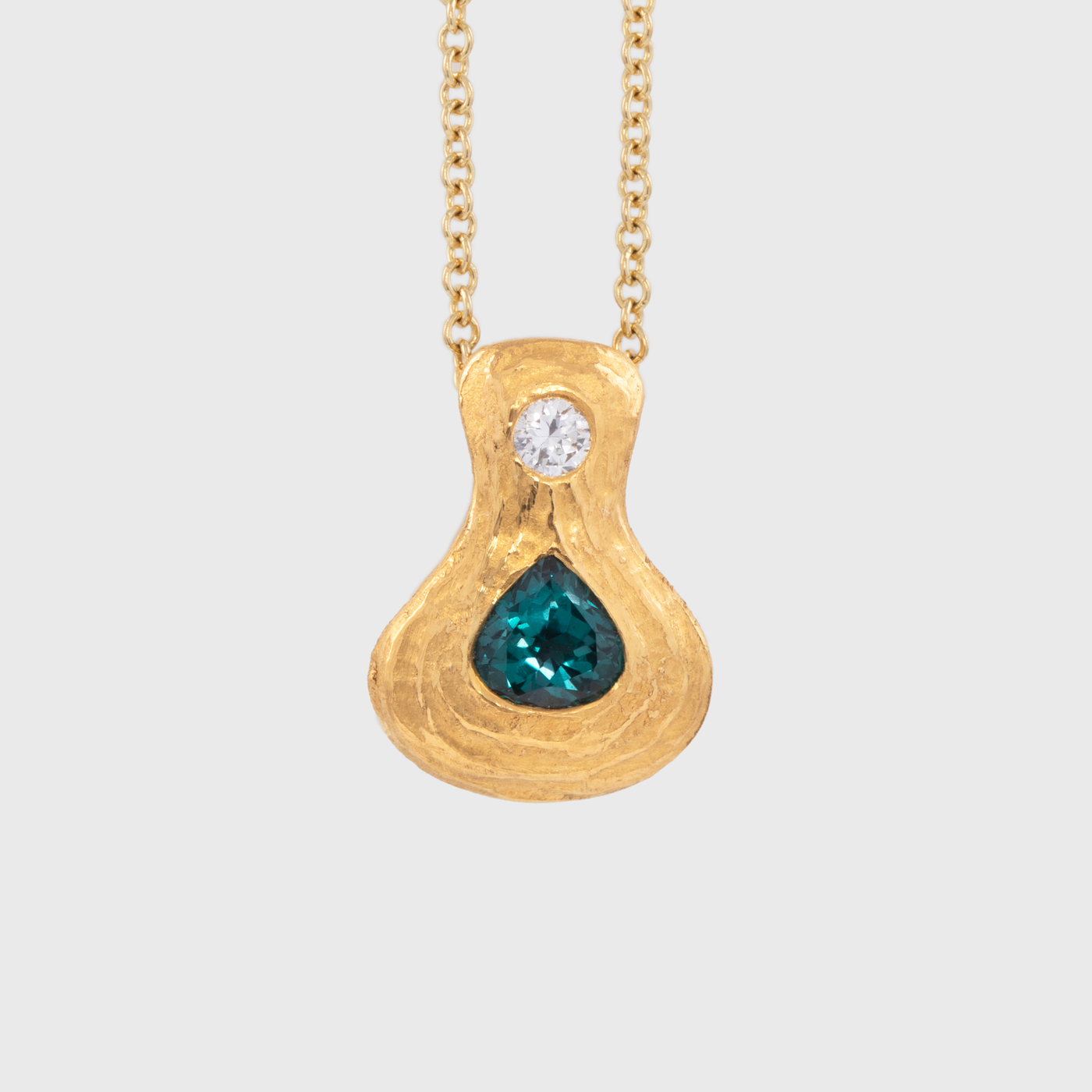 Faceted Pear Shaped Alexandrite Necklace