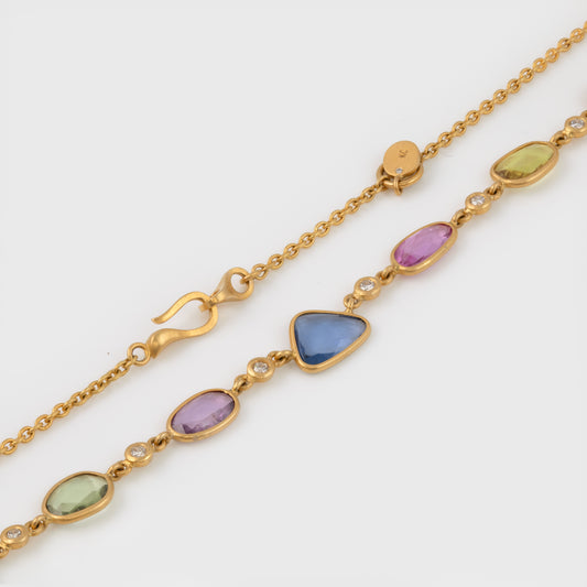 Multicolor Sapphire Necklace