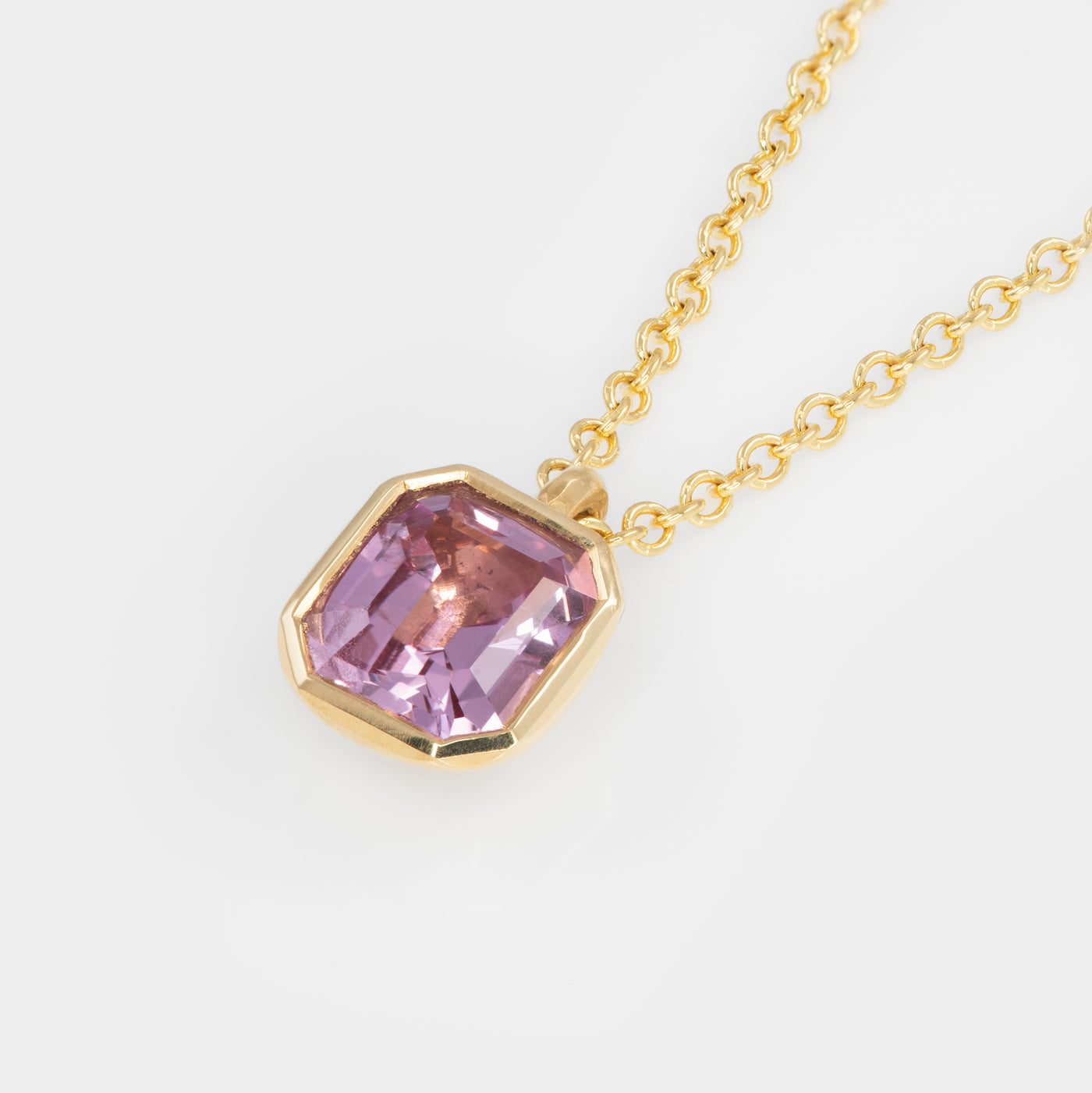 Pink Sapphire “Candy Drop” Necklace