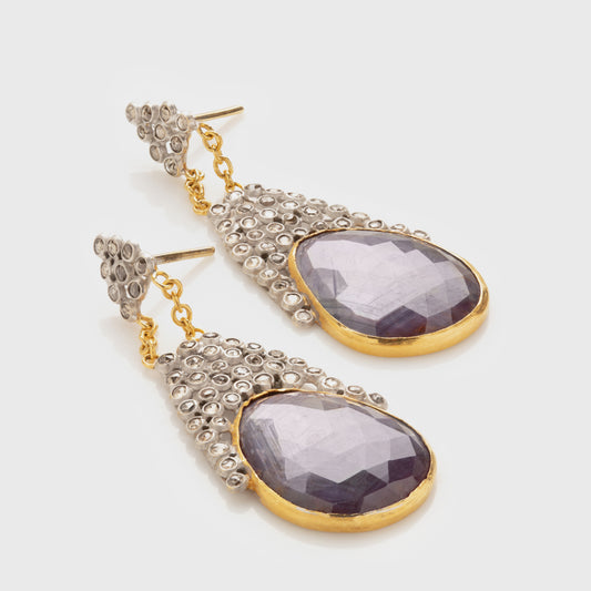 Sapphire & Diamond Earrings