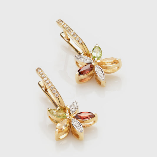 Multicolor Flower Earrings