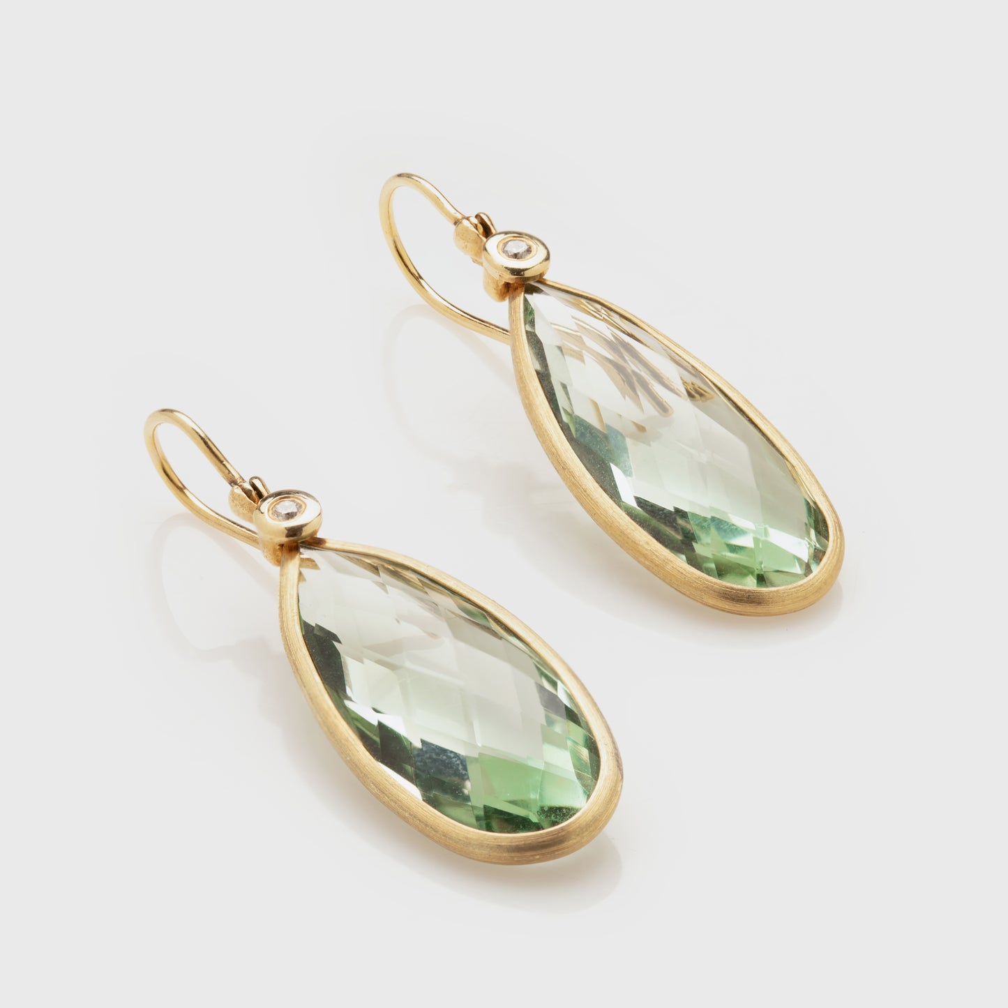 Green Amethyst Earrings