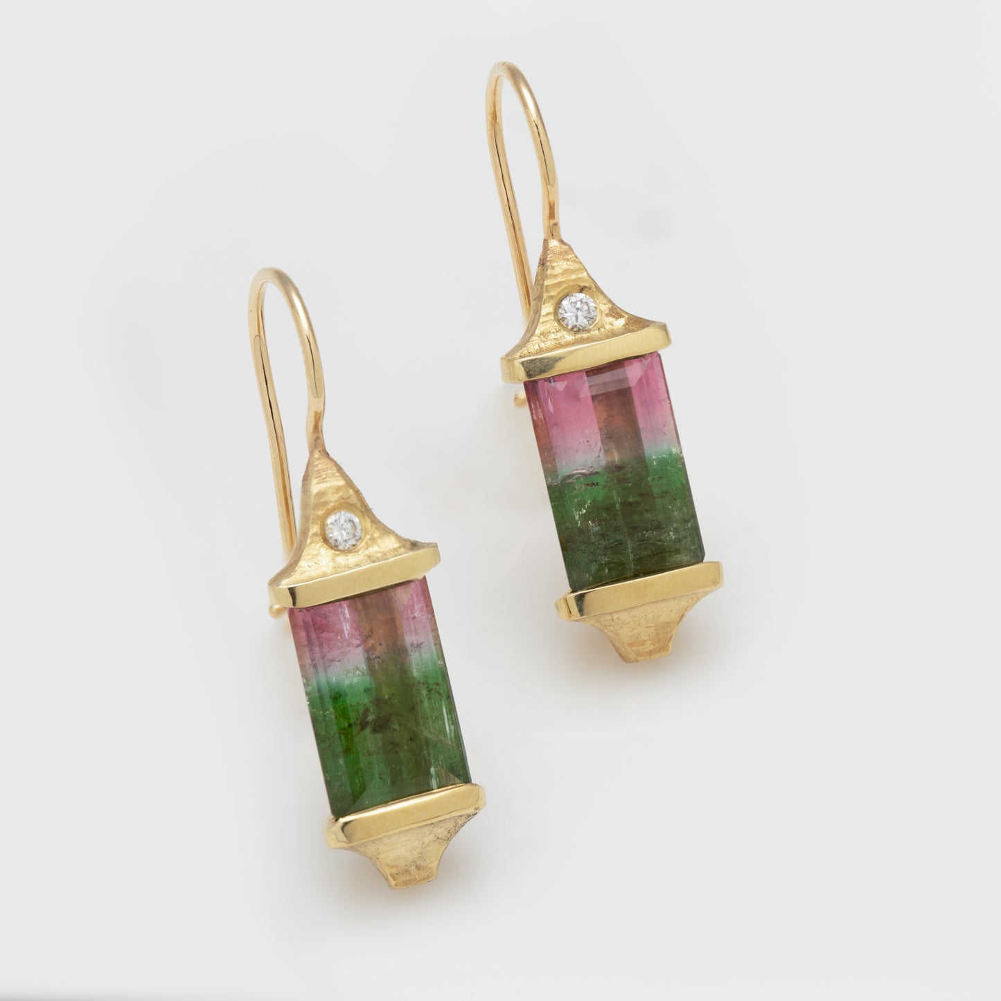 Watermelon Tourmaline Earrings