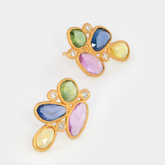 Multicolor Sapphire Earrings