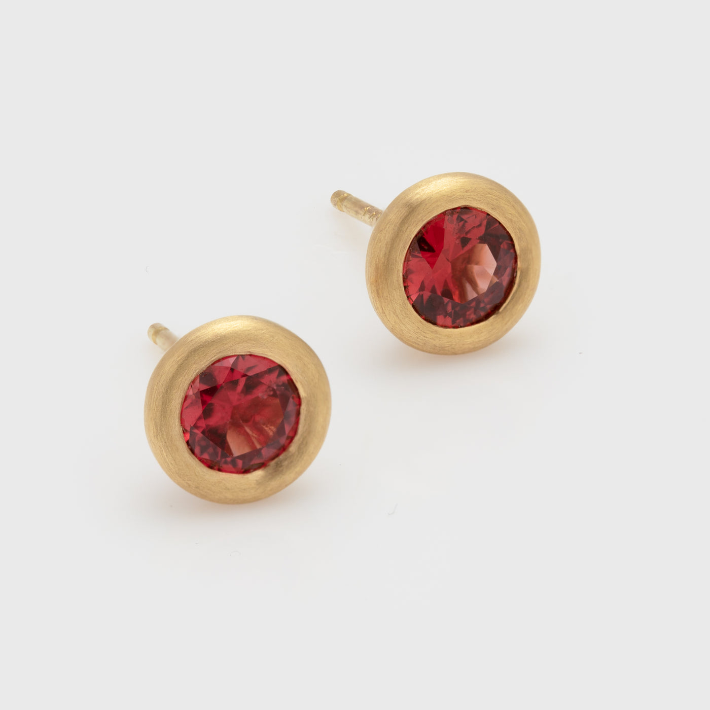 Red Spinel Donut Studs