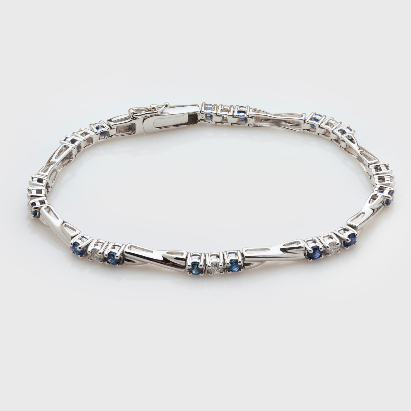 Sapphire & Diamond Link Bracelet
