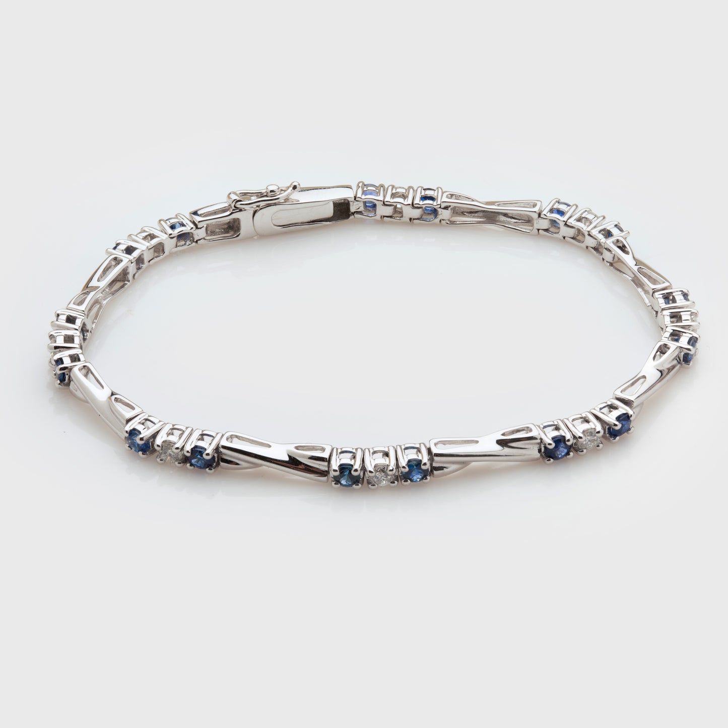 Sapphire & Diamond Link Bracelet