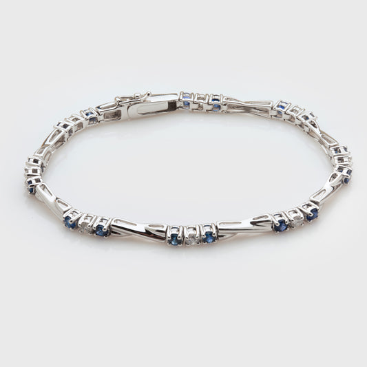 Sapphire & Diamond Link Bracelet